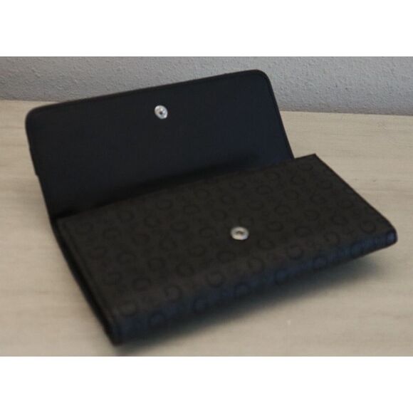 Guess SV911051 Women's Coal Gray Ophelea SLG "G" Print Clutch Tri-Fold Wallet - Picture 9 of 9